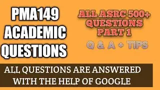 all asrc pma149 (25 nov onwards questions)