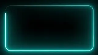 Cyan Neon Frame Background | MD Animated Backgrounds | Free Video Backgrounds