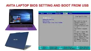Avita Laptop Bios Setting and boot from Usb