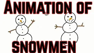Snowmen having a snowball fight (animation)!