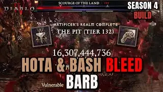HOTA BLEED SETUP - PIT 132+ Bash Barb - Season 4 Diablo 4