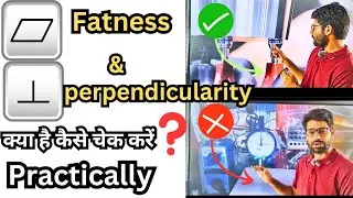 GD&T engineering drawing practical FLATNESS & PERPENDICULARITY अब कोई doubt नहीं रहेगा #manishswami