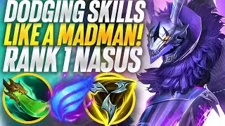 Rank 1 Nasus Dodging Every Ability Like madman! | Carnarius | League of Legends