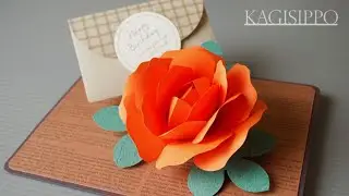 Rose with gift card holder _ pop-up card