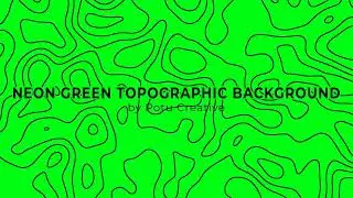 Neon Green Topographic Background HD | Topographic Textures | Topographic Effect By Potu Creative