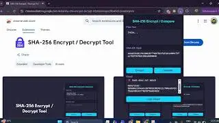 SHA-256 Encrypt / Decrypt Tool [Chrome Extension]