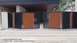 Modern gate design for bifold gate using aluminum profile
