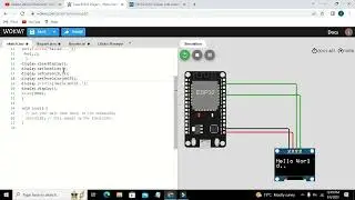 simulation of esp32 with oled diaplay | simulation of oled ssd1306 with esp32