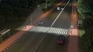 3d анимация пешеходного перехода