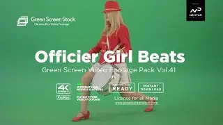 Officier Girl Beats – Green Screen Video Footage Pack 
