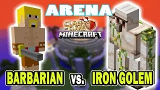 Minecraft Arena Battle BARBARIAN vs IRON GOLEM