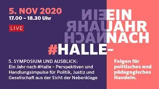 Ein Jahr nach #Halle – Perspektiven und Handlungsimpulse für Politik, Justiz und Gesellschaft