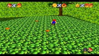 Super Mario 64 - Star Road - walkthrough Large Leaf Forest