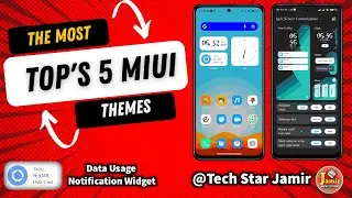 Top 5 theme | best miui theme | customize lock screen | data usage widget theme | @Tech Star Jamir