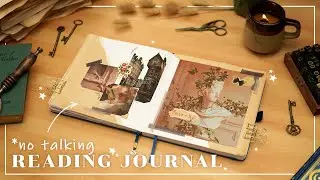 Relaxing Reading Journal Spreads Set Up  *no talking* ☁️