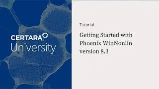 Tutorial - Phoenix WinNonlin version 8.3