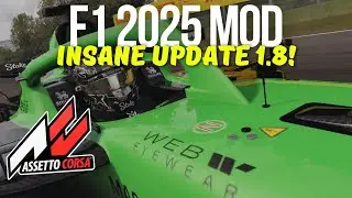Assetto Corsa F1 2025 Mod – NEW 1.8 Update is HERE! Real Helmets, Rain Lights & More!