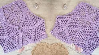 Chaleco a crochet FÁCIL y RÁPIDO con solo un ovillo de 100gr