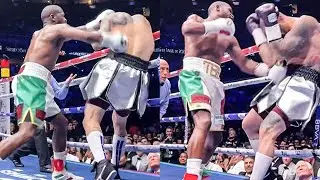 Floyd Mayweather BATTERS & FOLDS John Gotti III IN HALF | FULL REMATCH HIGHLIGHTS from RINGSIDE