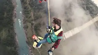 WORLD'S FIRST!!! 700 ft TANDEM ROPE SWING