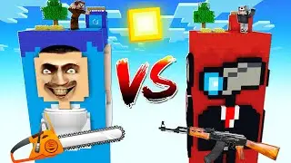 SKİBİDİ TUVALET ADAM KULE VS KAMERA ADAM KULE 😱 - Minecraft