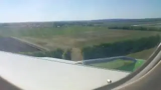 А 319 посадка в Уфе. Airbus A 319 landing in Ufa.
