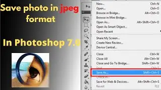 photoshop 7.0 se jpeg format me save kaise kare।।how to save photo in photoshop 7.0 as jpeg।।
