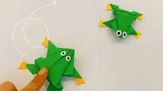 Zıplayan Kurbağa Nasıl Yapılır ? 🐸/ Paper Jumpıng Frog
