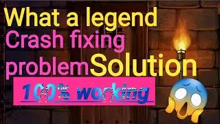 What a LEGEND CRASH Problem Fix 100% Working