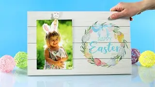 Happy Easter wood Clipboard Picture Frame