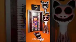 Mouth Elevator VS Monster Monkey & Smile Cat & Aphmau | Minecraft & Zoonomaly