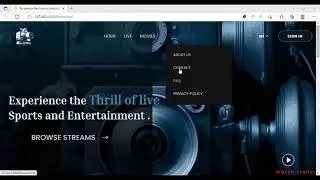 Video Streaming website using HTML, CSS, JavaScript