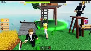 выживаем на необитаемом острове:)! №1 (Roblox Desert Island Survival)