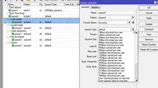 How to set limit per user in Mikrotik?