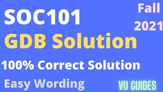 SOC101 GDB 1 Solution Fall2021/ SOC101 GDB no.1 solution 2022 