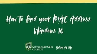 How to find your Physical MAC Address Windows 10