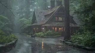 HEAVY RAIN at Night to Sleep Well and Beat Insomnia | Study, Relax, Reduce Stress with Rain Sounds