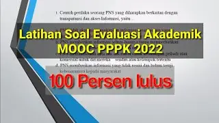 Latihan Soal Evaluasi Akademik MOOC PPPK