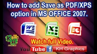 How to add save as PDF/XPS option in MS Office 2007. #ms_office #PDF #XPS