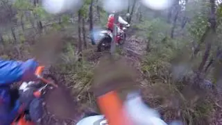 My first enduro on a Ktm 625 exc  on tight tracks