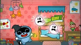 Pango Halloween Memory - Pango and his friends go trick or treating at a dark and gloomy mansion