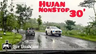 Hujan NonStop Setengah Jam Istirahat di Wedangan | Live Dashcam