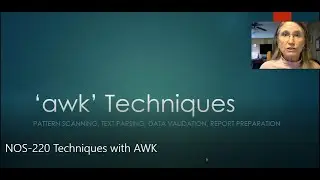 Techniques with AWK