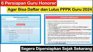 6 Persiapan Guru Honorer Agar Bisa Daftar dan Lulus PPPK Guru 2024 ~ Cek Persiapan Terakhir
