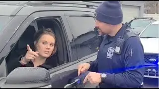Karen Stuns Police Officer with Unbelievable Reply: You Won't Believe Her Reason!