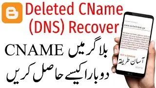 How to Get CNAME Record Again in Blogger for Domain in 2023 / Deleted CNAME Recover karny ka Tarika