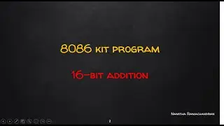 8086 kit program -introduction