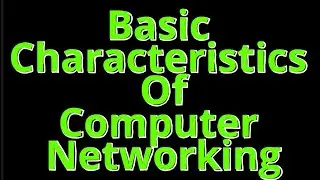 CN 2 Basic characteristics of computer networking