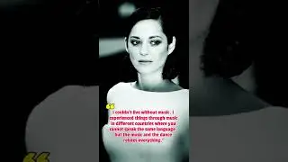 I COULDN'T LIVE WITHOUT MUSIC : MARION COTILLARD  #shorts #hollywood #marioncotillard