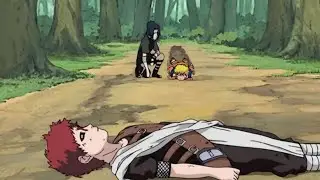 Naruto defeats Gaara. The Third Hokage dies after a noble sacrifice ナルトは我愛羅を倒します。三代目火影、尊い犠牲を払って逝去